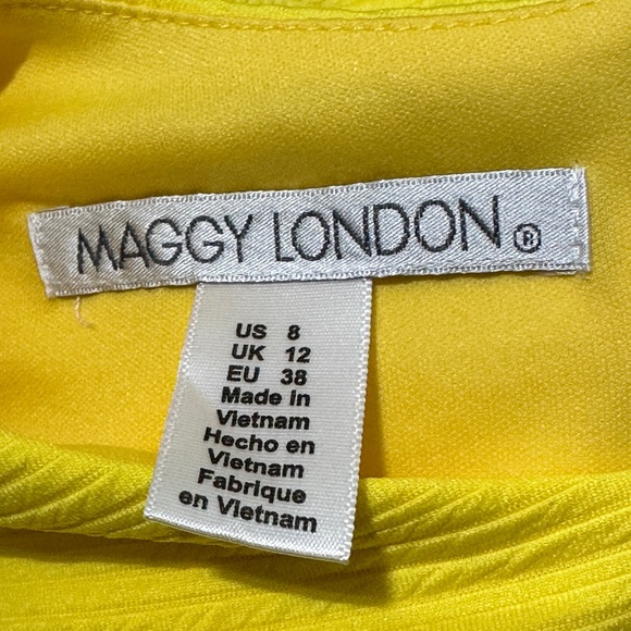 Maggy London || woman’s yellow Dress size 8 - Picture 7 of 9
